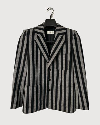 Saint Laurent Paris by Hedi Slimane 2014 Striped Wool Blazer