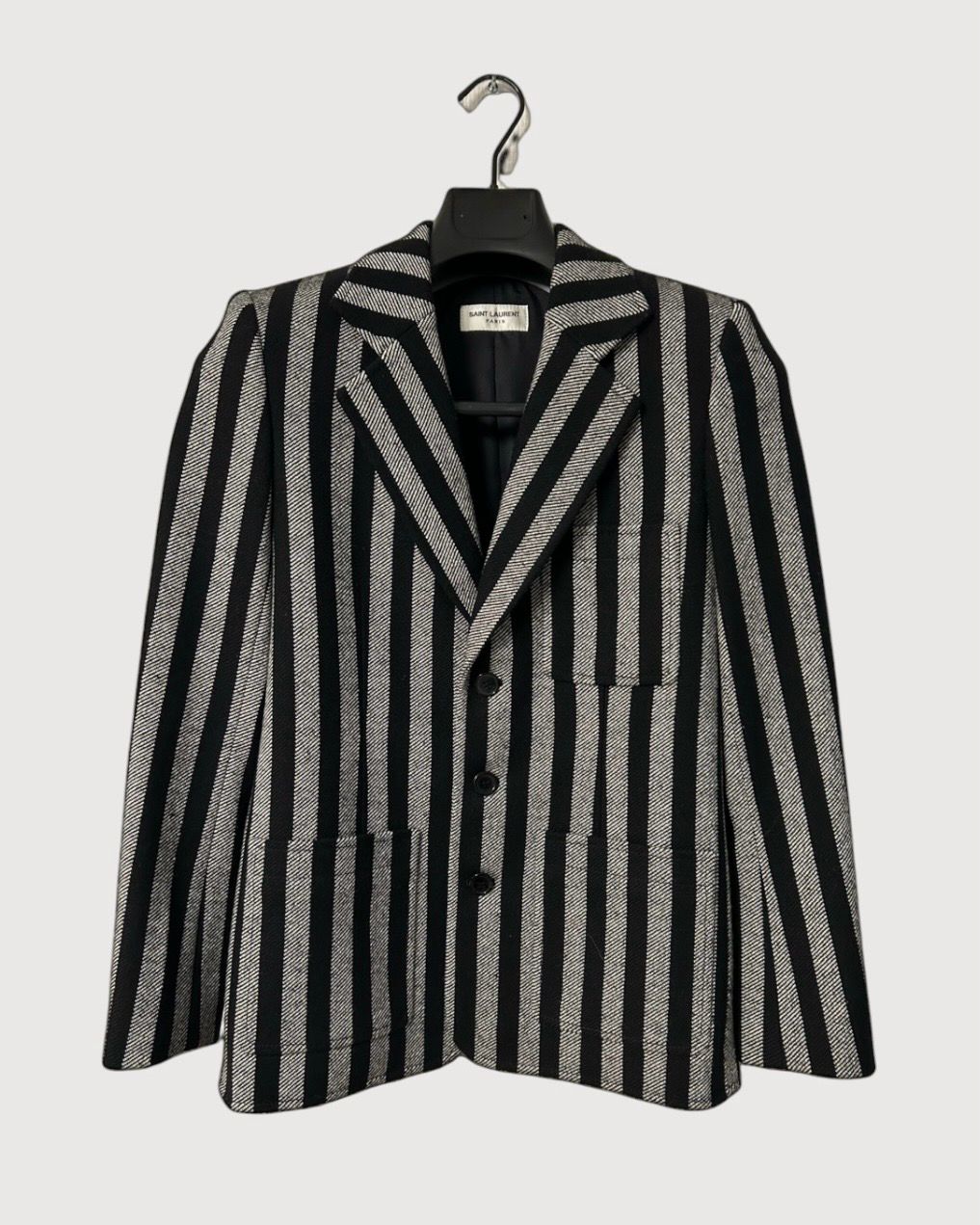 Saint Laurent Paris by Hedi Slimane 2014 Striped Wool Blazer
