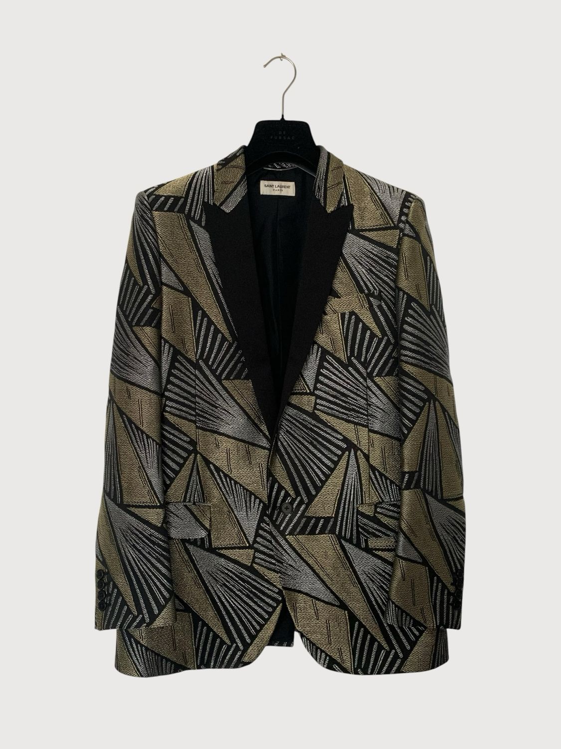 Saint Laurent Paris by Hedi Slimane FW14 Sample Geometric Metal Embroidered Tuxedo