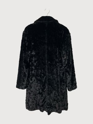 Saint Laurent Paris by Hedi Slimane FW16 Sample Fur Coat Double Breasted