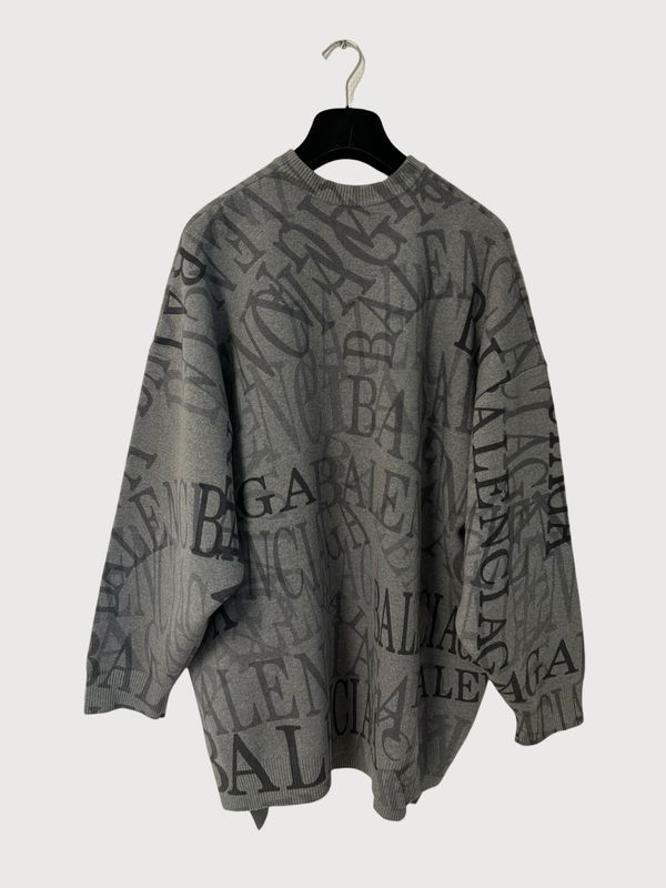 Balenciaga by Demna Gvasalia 2019 All-Over Logo Knit
