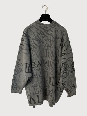 Balenciaga by Demna Gvasalia 2019 All-Over Logo Knit