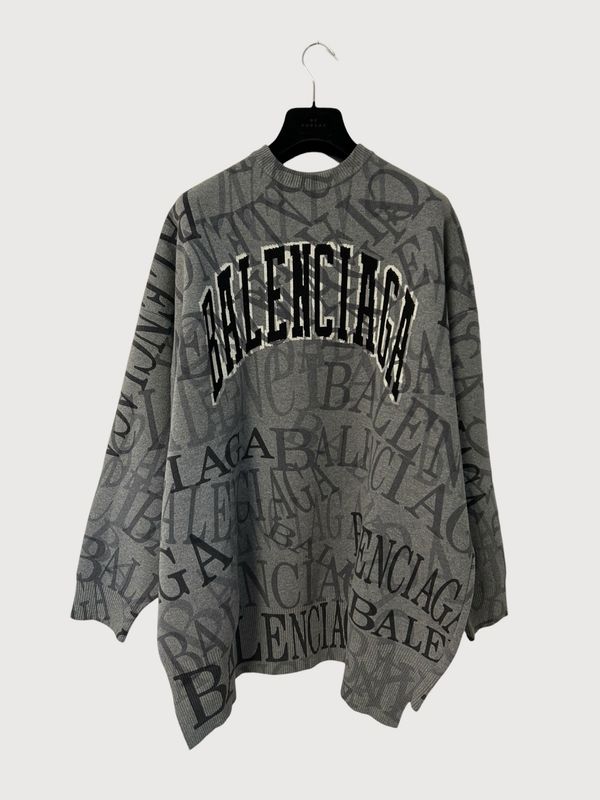 Balenciaga by Demna Gvasalia 2019 All-Over Logo Knit