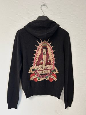 Amal Guessous       Cashmere Zip Hoodie Knit “Fortune Smiles Upon You”