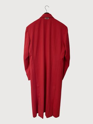 Vetements by Guram Gvasalia FW2022 Power-Shoulder Coat Red
