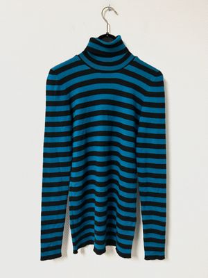 Gucci FW2014 Cashmere Silk Wool Stripe Turtleneck