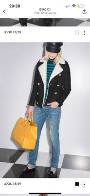 Gucci FW2014 Cashmere Silk Wool Stripe Turtleneck