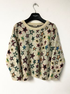 Saint Laurent Paris by Hedi Slimane SS2016 Sample Multicolor Star Knit