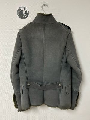 Balmain by Olivier Rousteing FW2013 Shearling Military Pea Coat
