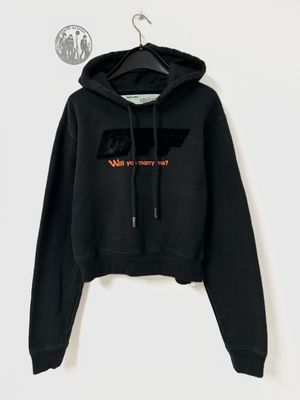 Off-White by Virgil Abloh FW2018 “Will You Marry Me?” Cropped Hoodie