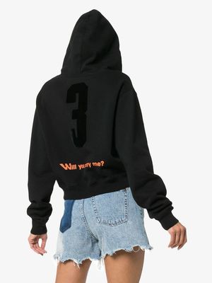 Off-White by Virgil Abloh FW2018 “Will You Marry Me?” Cropped Hoodie