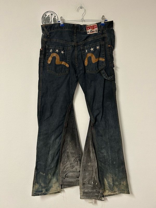 Evisu by Hidehiko Yamane 2000s Spiked Custom Flared Denim