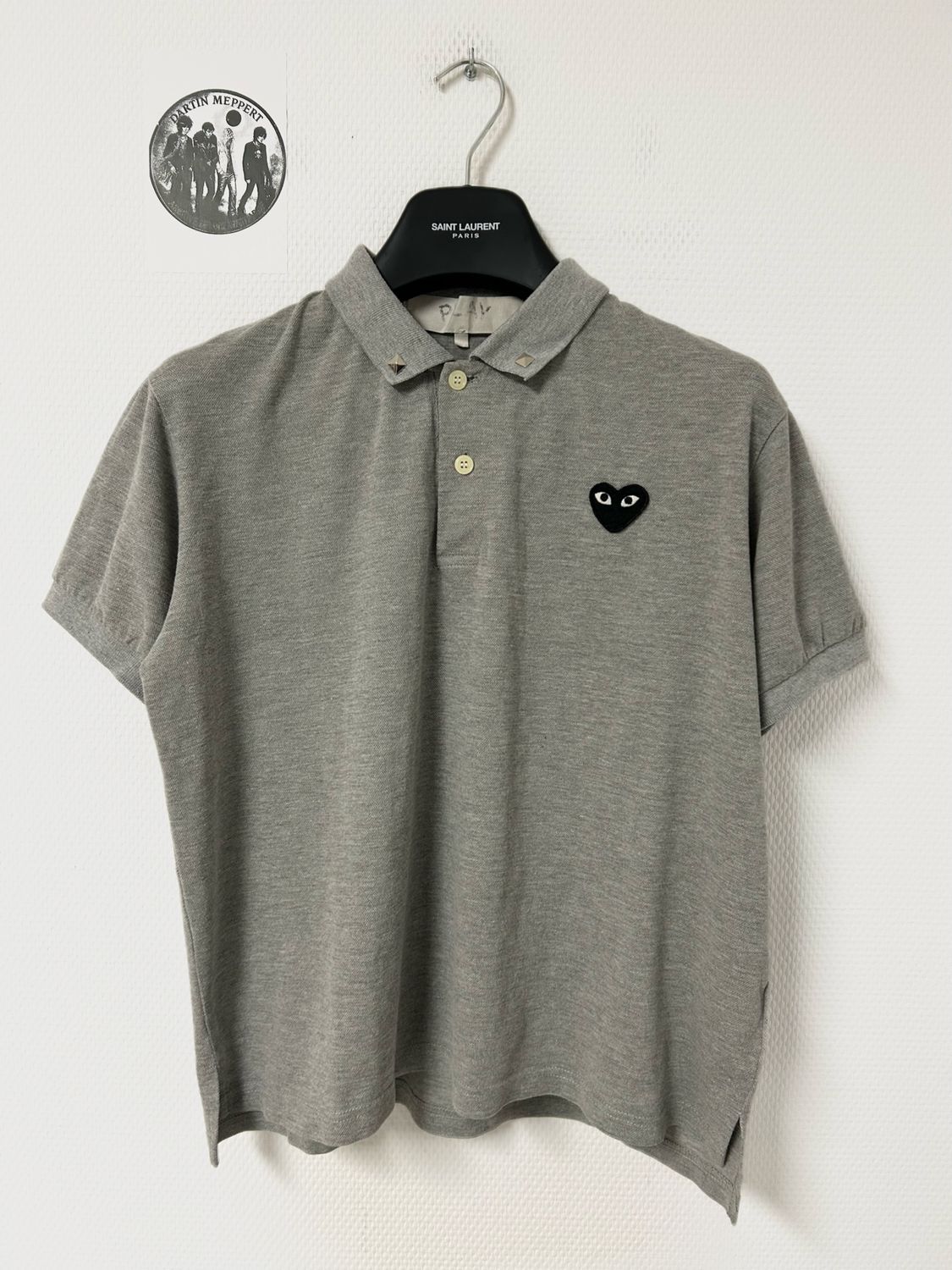 Comme des Garçons PLAY  SS2009 Studded Heart Logo Polo