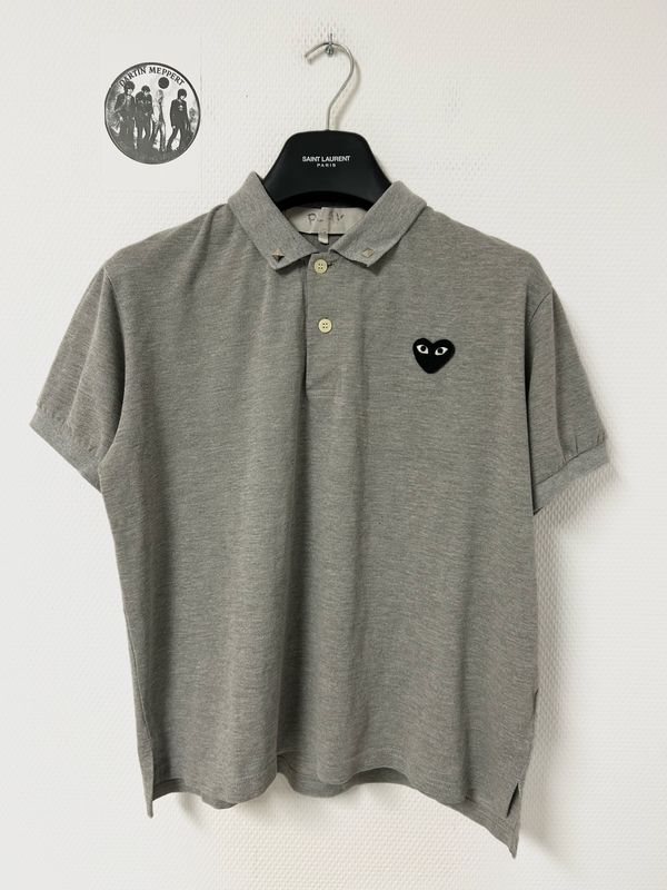 Comme des Garçons PLAY  SS2009 Studded Heart Logo Polo