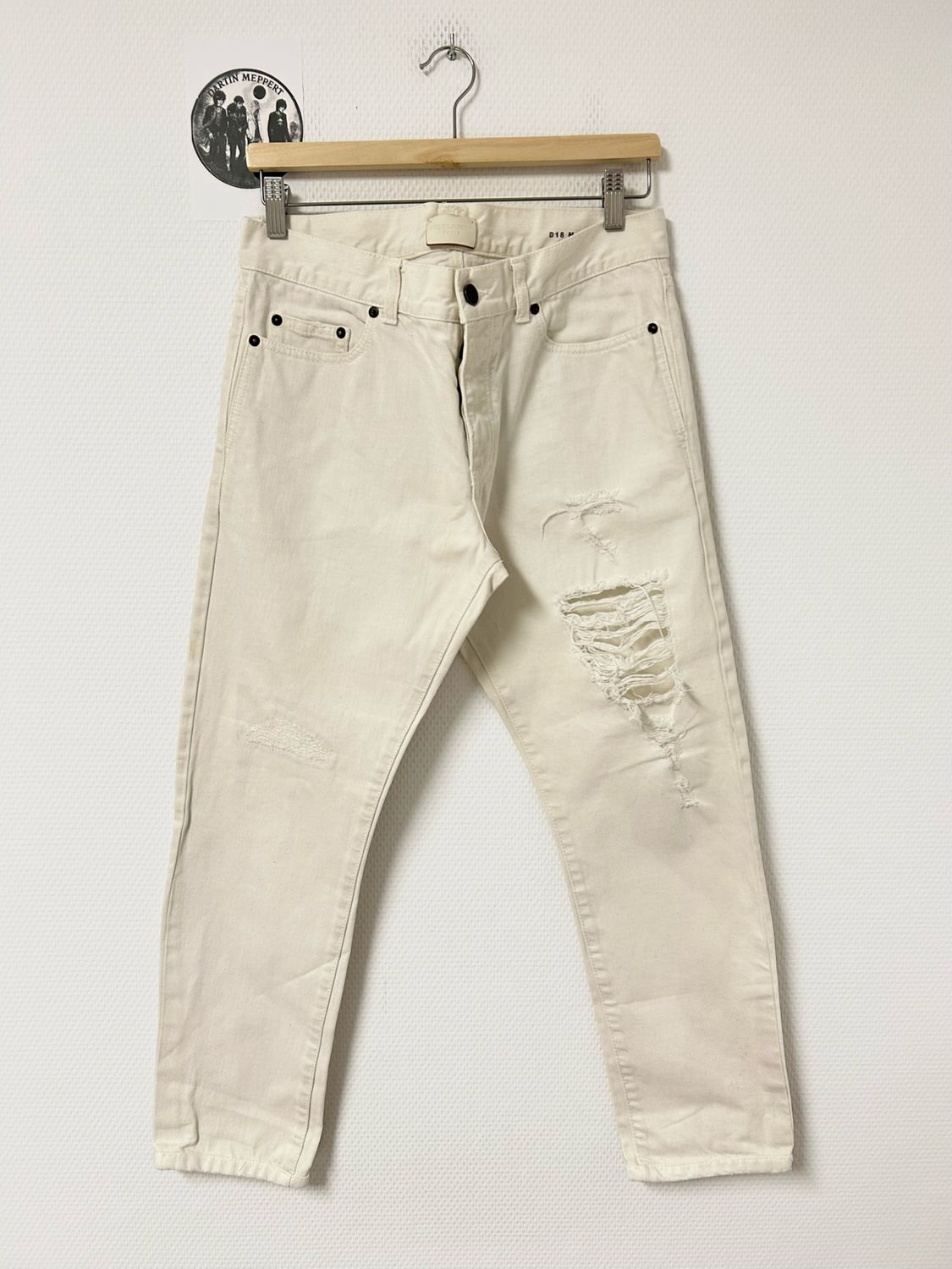 Saint Laurent Paris by Anthony Vaccarello SS2018 Distressed Skinny Jeans