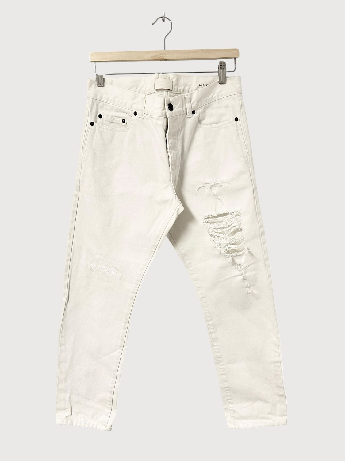 Saint Laurent Paris SS18 Distressed Skinny Jeans