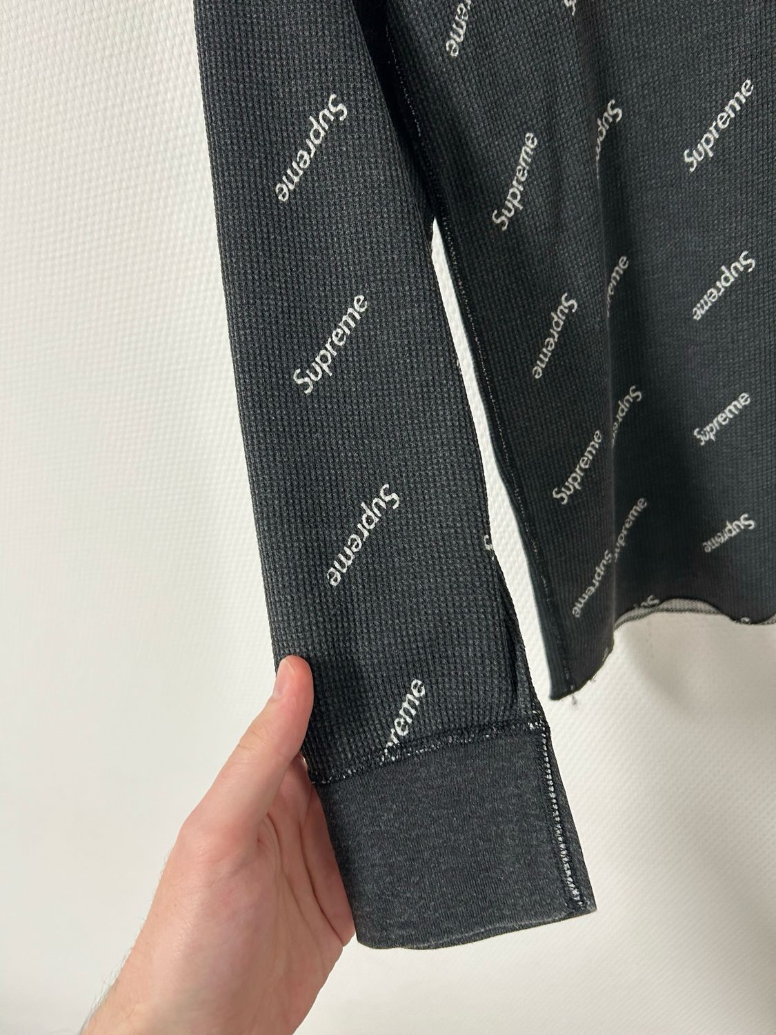 Supreme FW2019 All-Over Logo Thermal Long Sleeve
