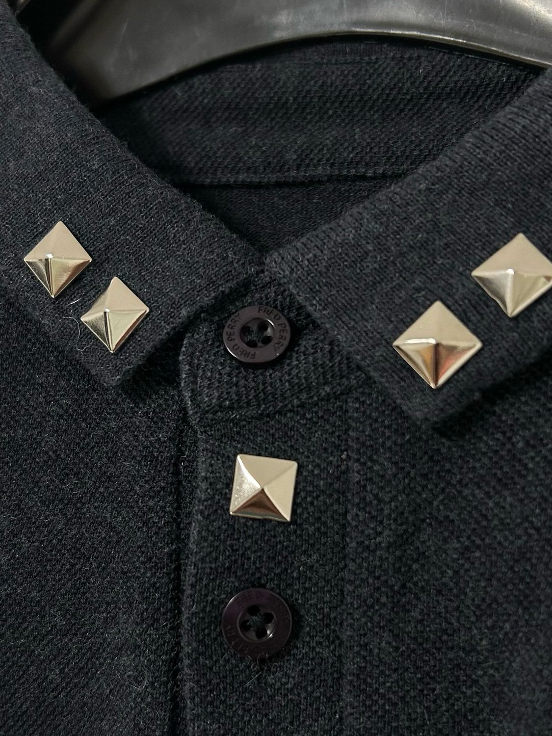 Raf Simons FW2012 Studded Collar Polo Shirt