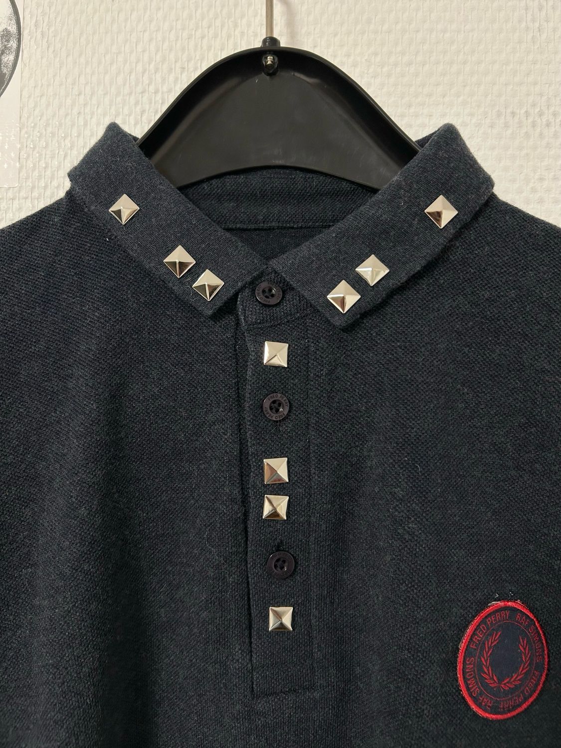 Raf Simons FW2012 Studded Collar Polo Shirt