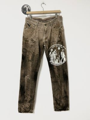Dolce &amp; Gabbana Custom Studded &amp; Painted Jeans