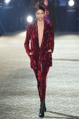 Haider Ackermann FW2016 Crushed Velvet Hybrid Leather Pants