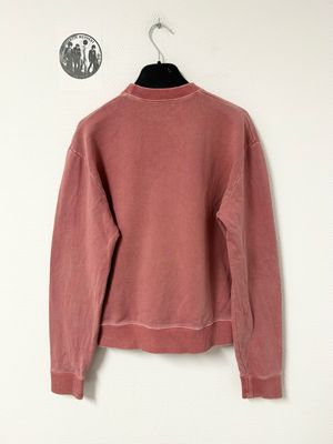 Saint Laurent Paris by Hedi Slimane FW2018 1/1 Sample Ash Pink Distressed Logo Crewneck