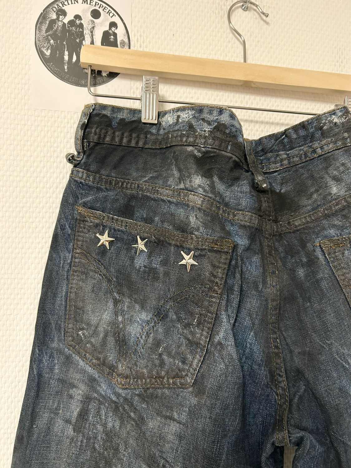 Dolce &amp; Gabbana FW2004 Deconstructed Flared Painted Denim