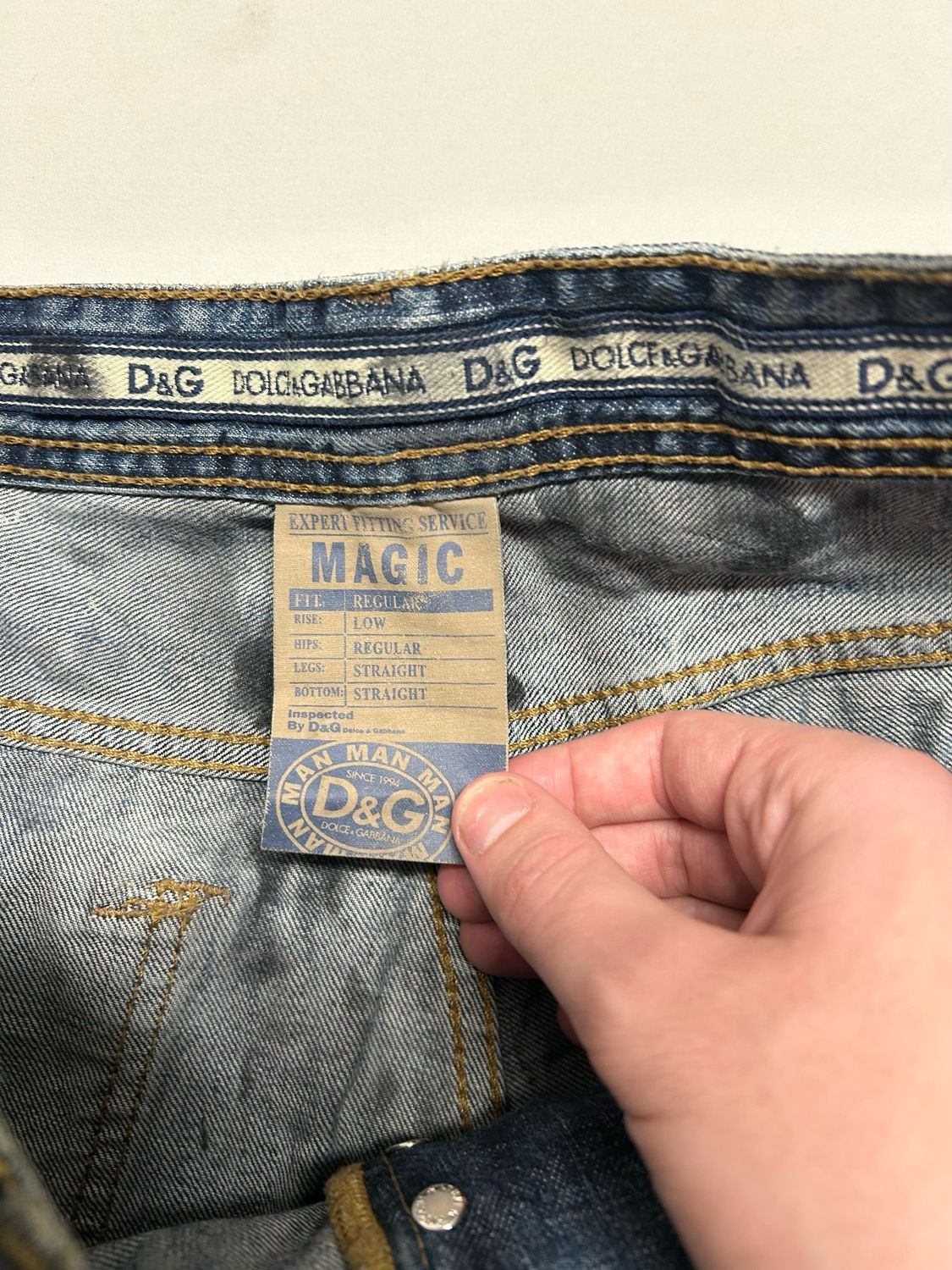 Dolce &amp; Gabbana FW2004 Deconstructed Flared Painted Denim