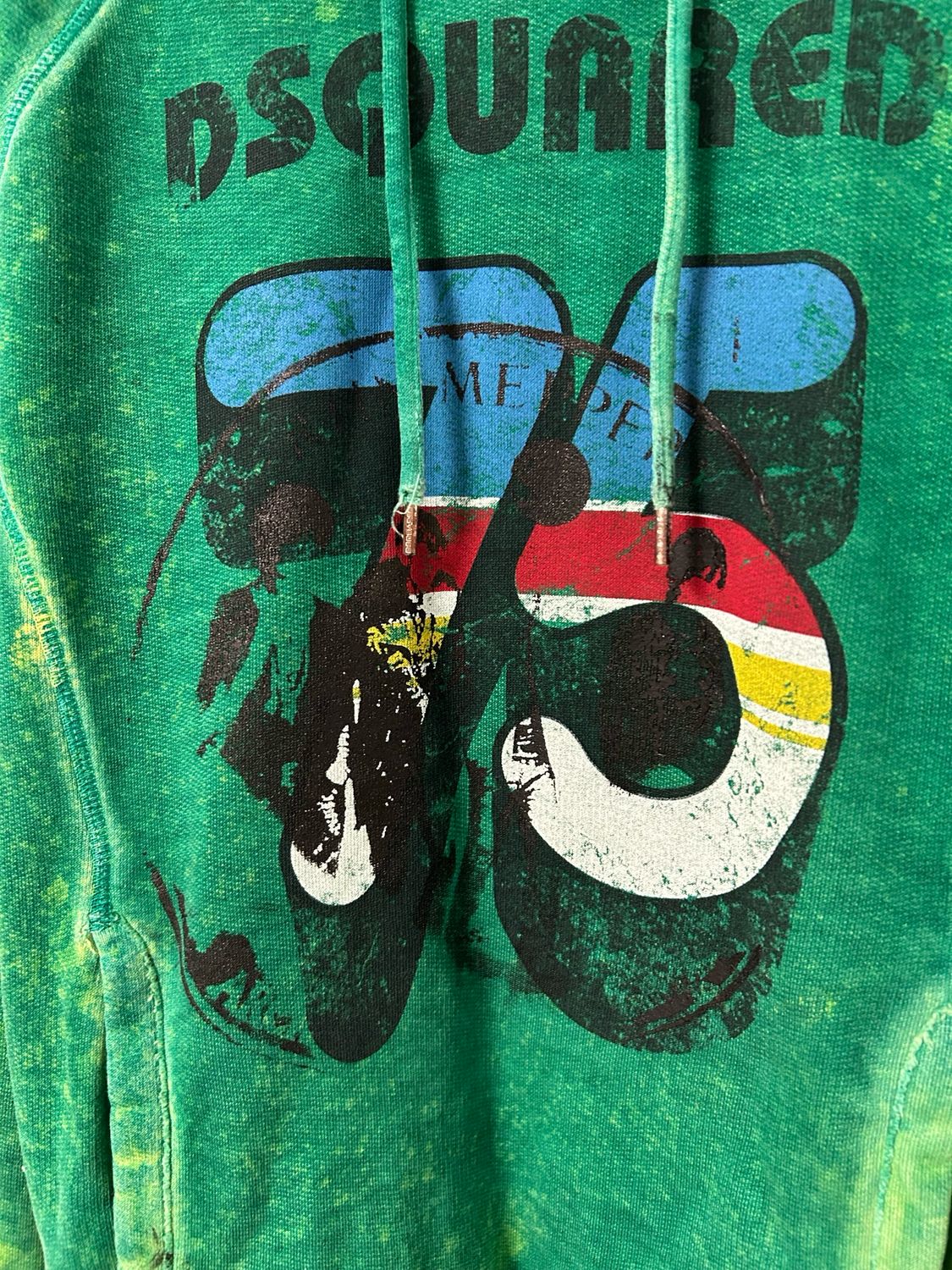 Dsquared2 FW2011 Distressed Graphic Hoodie with Custom Spikes