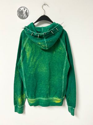 Dsquared2 FW2011 Distressed Graphic Hoodie with Custom Spikes