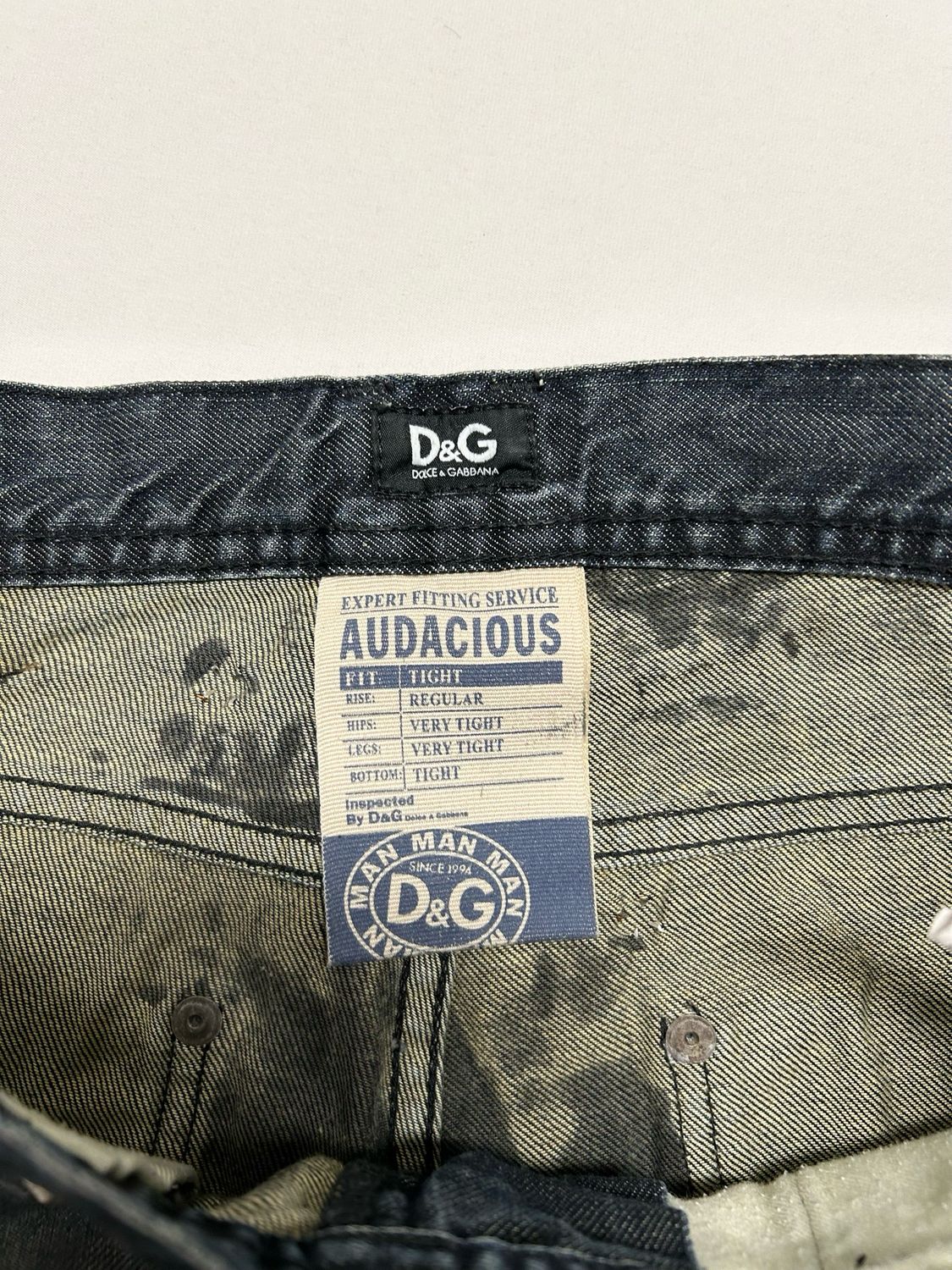 Dolce &amp; Gabbana  2000s Custom Studded Distressed Denim