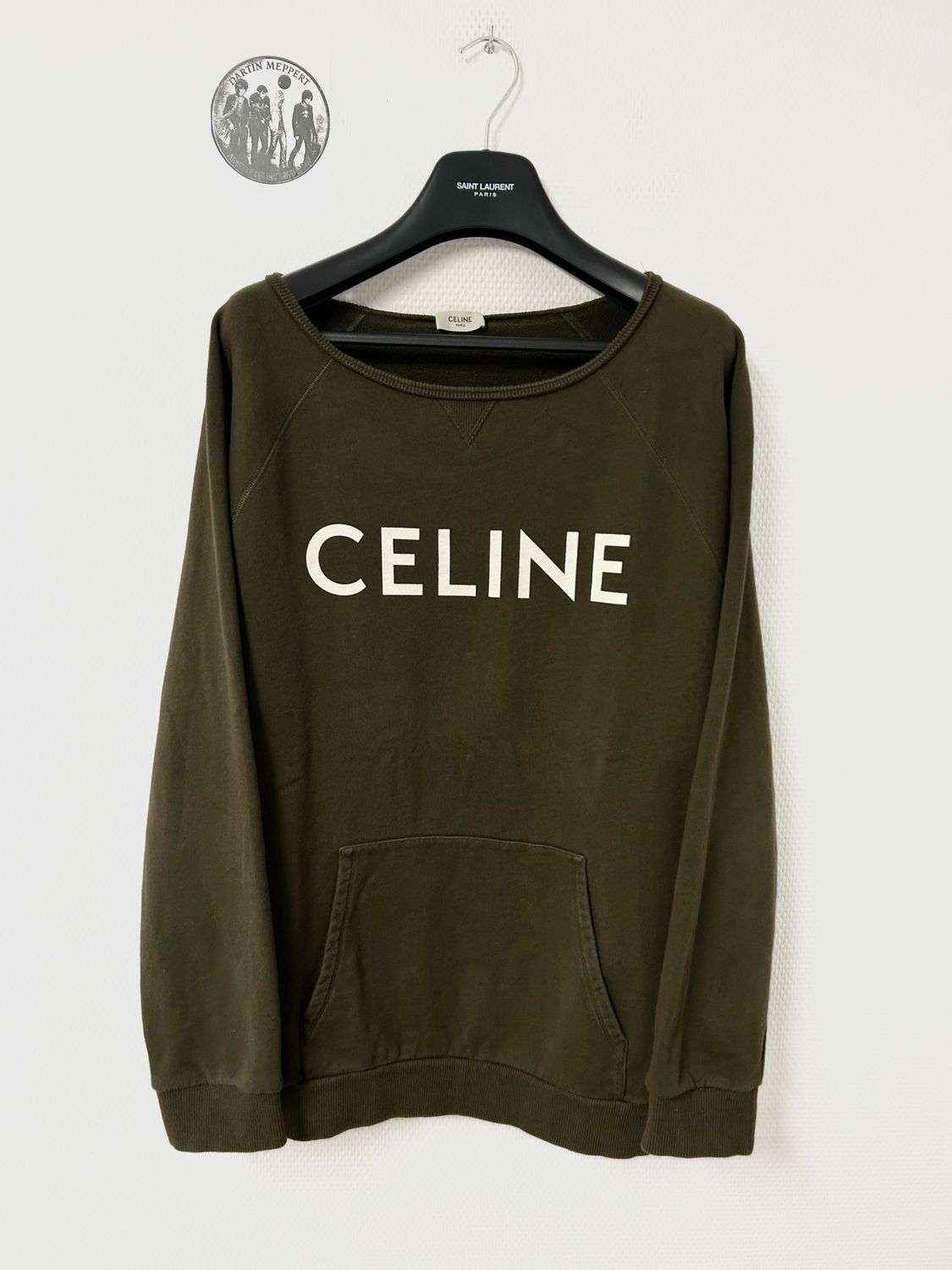 CELINE by Hedi Slimane FW2019 Logo Sweatshirt Khaki