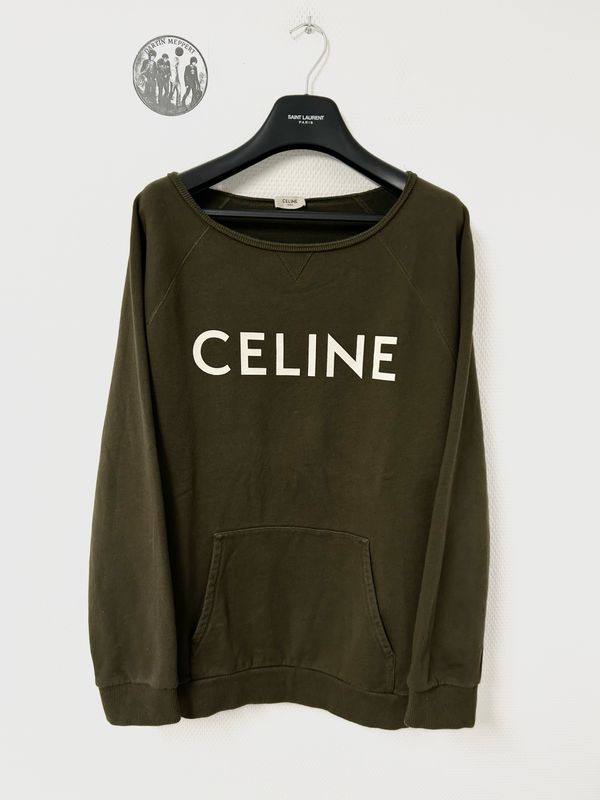CELINE by Hedi Slimane FW2019 Logo Sweatshirt Khaki