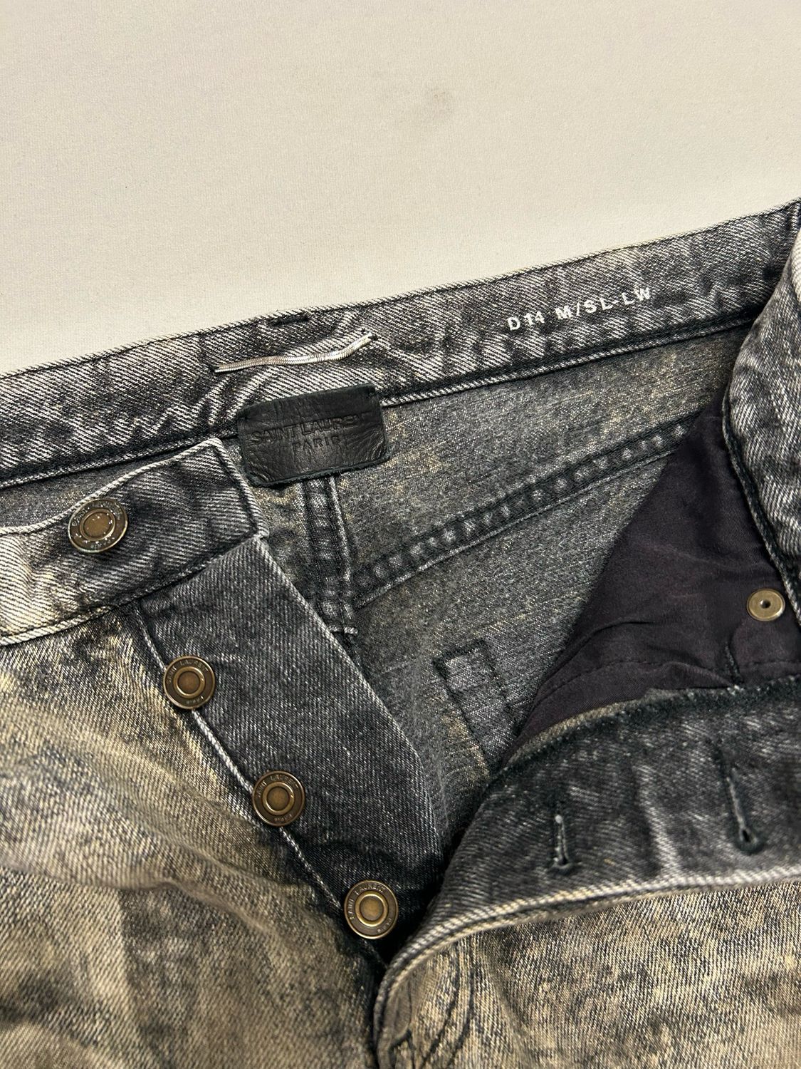 Saint Laurent Paris by Anthony Vaccarello FW2017 Reworked Distressed Denim