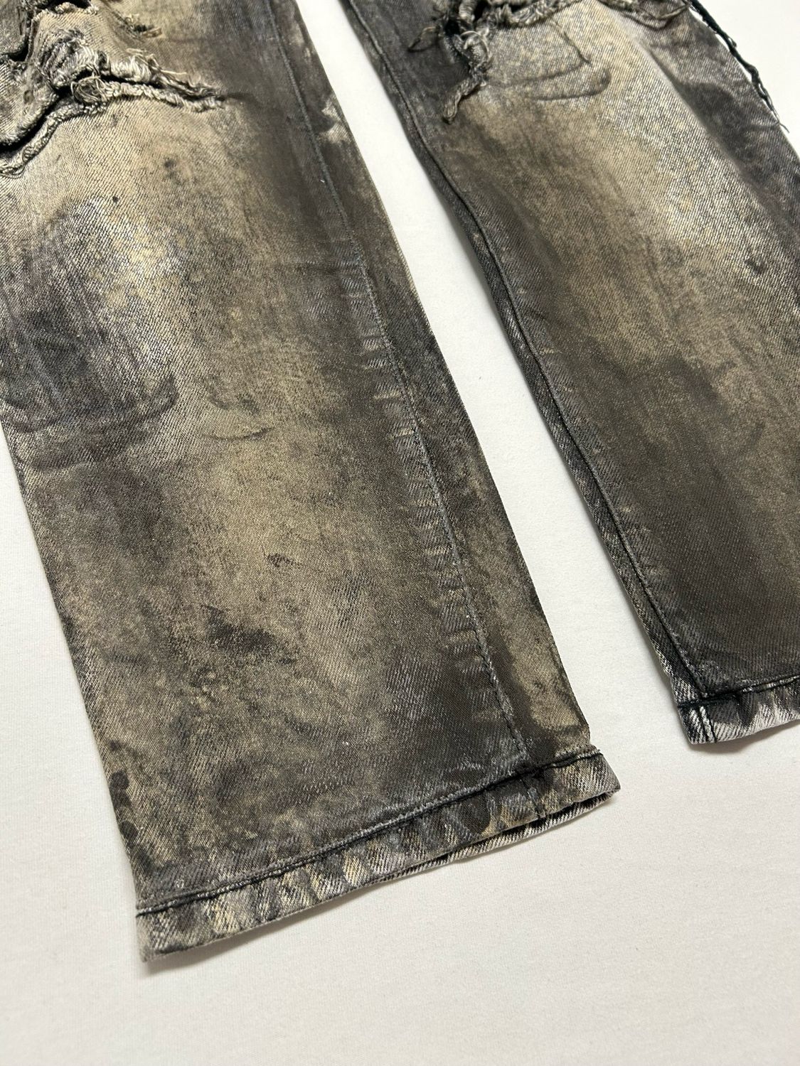 Saint Laurent Paris by Anthony Vaccarello FW2017 Reworked Distressed Denim