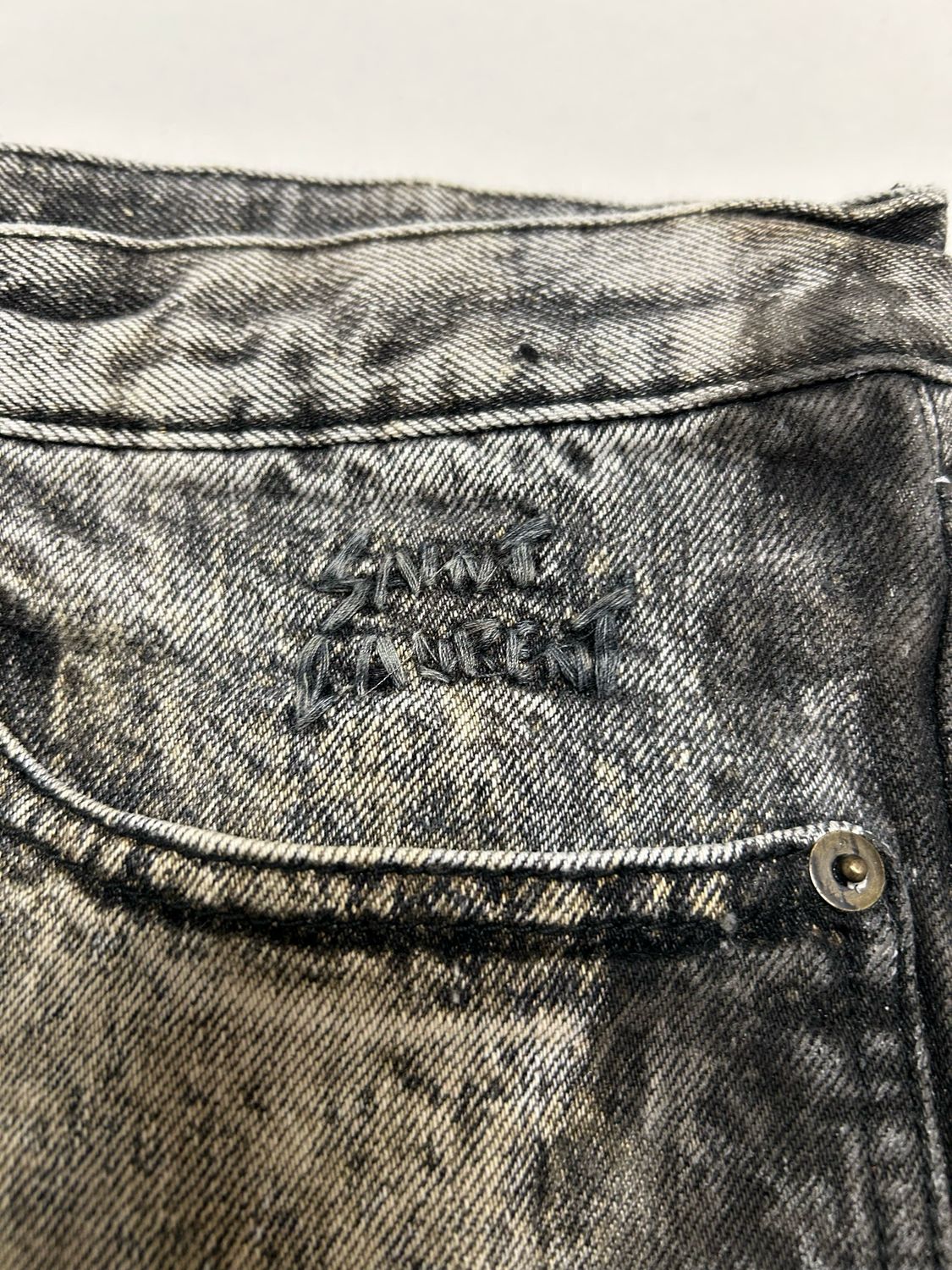 Saint Laurent Paris by Anthony Vaccarello FW2017 Reworked Distressed Denim