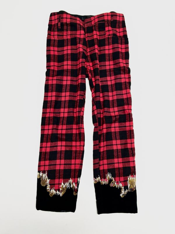 Haider Ackermann FW2017 Acid Burn Patchwork Plaid Tartan Pants Haider Ackermann FW2017 Acid Burn Patchwork Plaid Tartan Pants