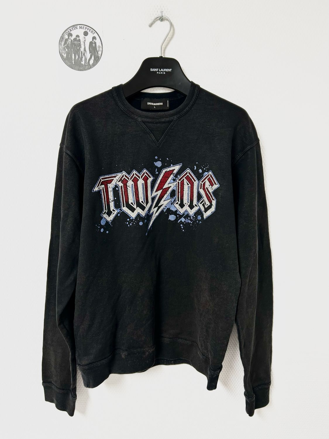 Dsquared2 by Dean &amp; Dan Caten 2015 Twins Lightning Crewneck Sweatshirt