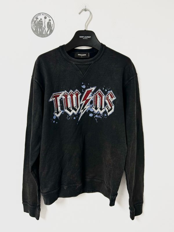 Dsquared2 by Dean &amp; Dan Caten 2015 Twins Lightning Crewneck Sweatshirt