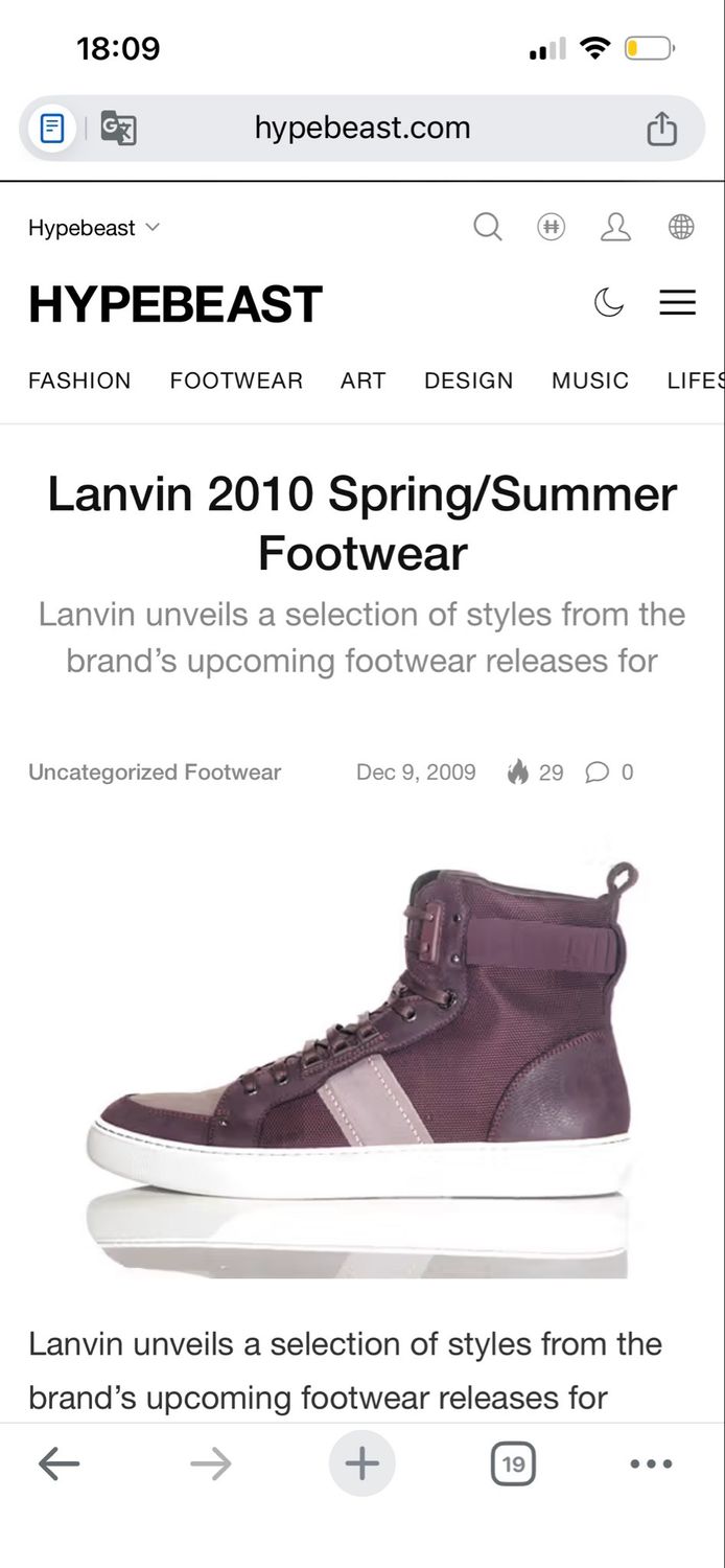 Lanvin  SS2010 Purple High-Top Sneakers Reworked