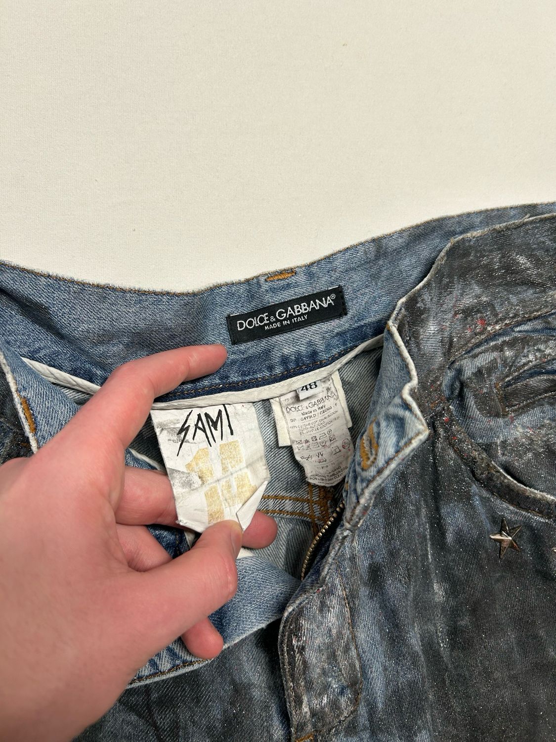 Dolce &amp; Gabbana  2004 Reworked Flared Denim Jeans