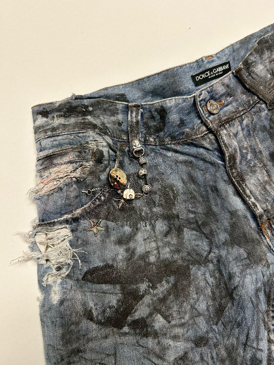 Dolce &amp; Gabbana  2004 Reworked Flared Denim Jeans