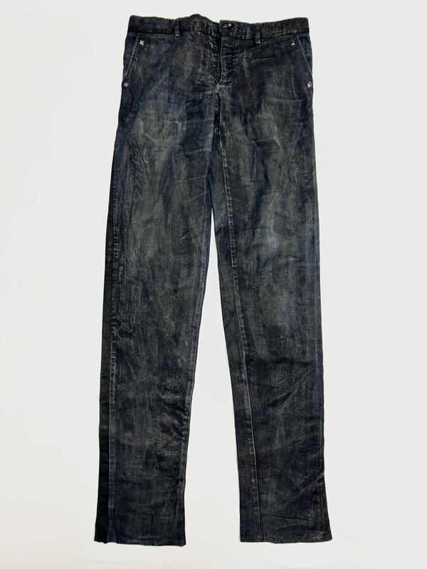 Dolce &amp; Gabbana 2006 Waxed Studded Denim Jeans Reworked