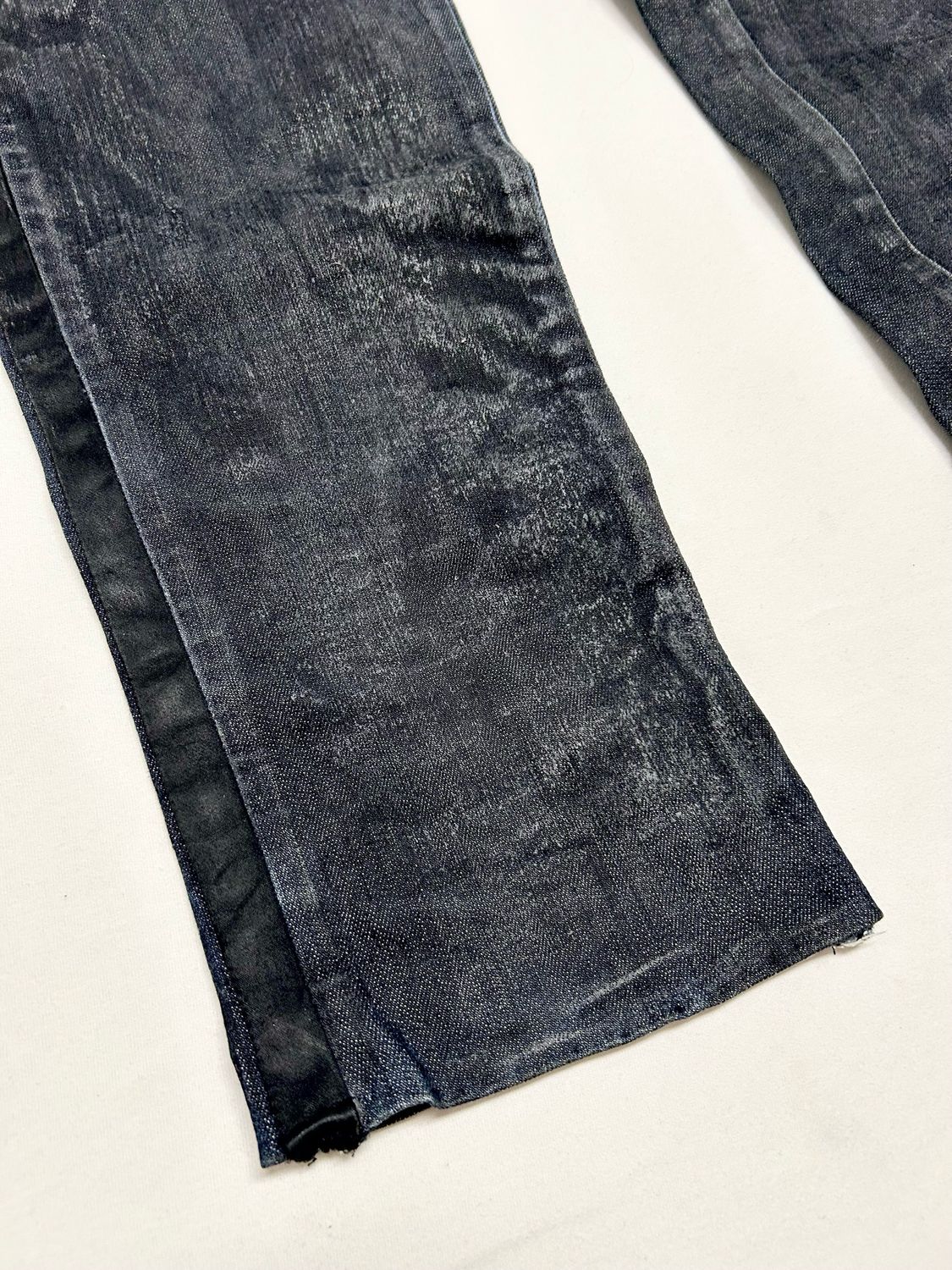 Dolce &amp; Gabbana 2006 Waxed Studded Denim Jeans Reworked