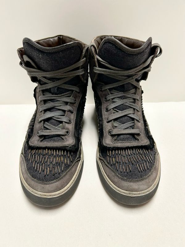 Lanvin by Lucas Ossendrijver 2015 Embellished High-Top Sneakers