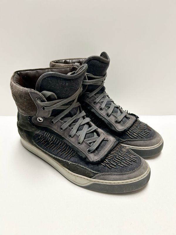 Lanvin by Lucas Ossendrijver 2015 Embellished High-Top Sneakers