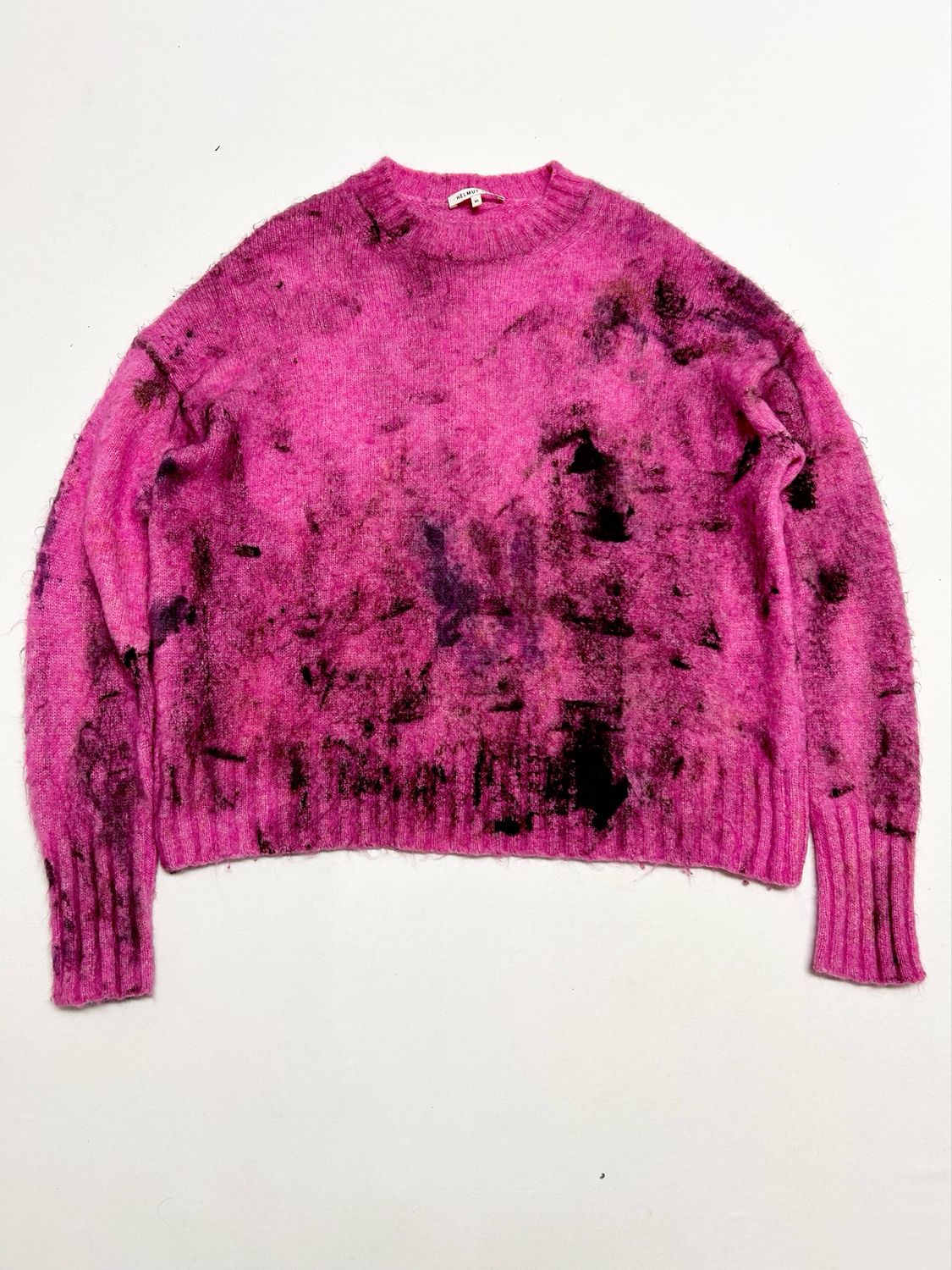 Helmut Lang 2016 Alpaca Loose Knit Reworked