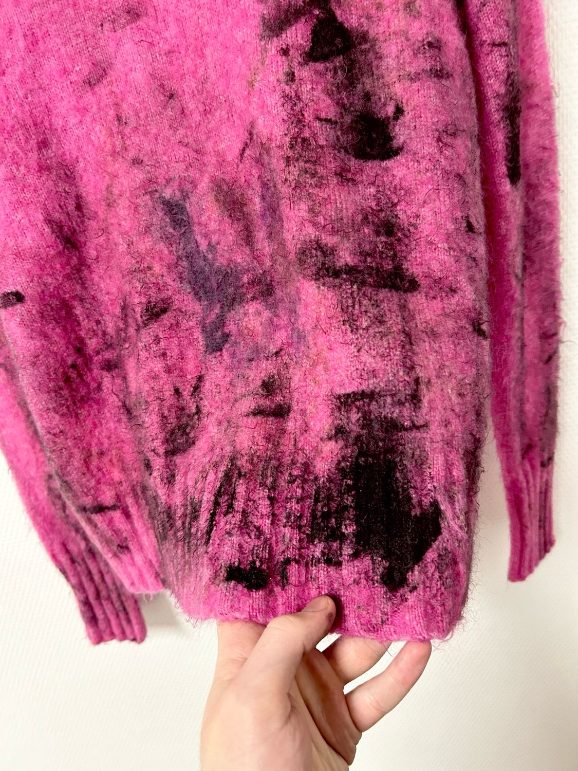 Helmut Lang 2016 Alpaca Loose Knit Reworked