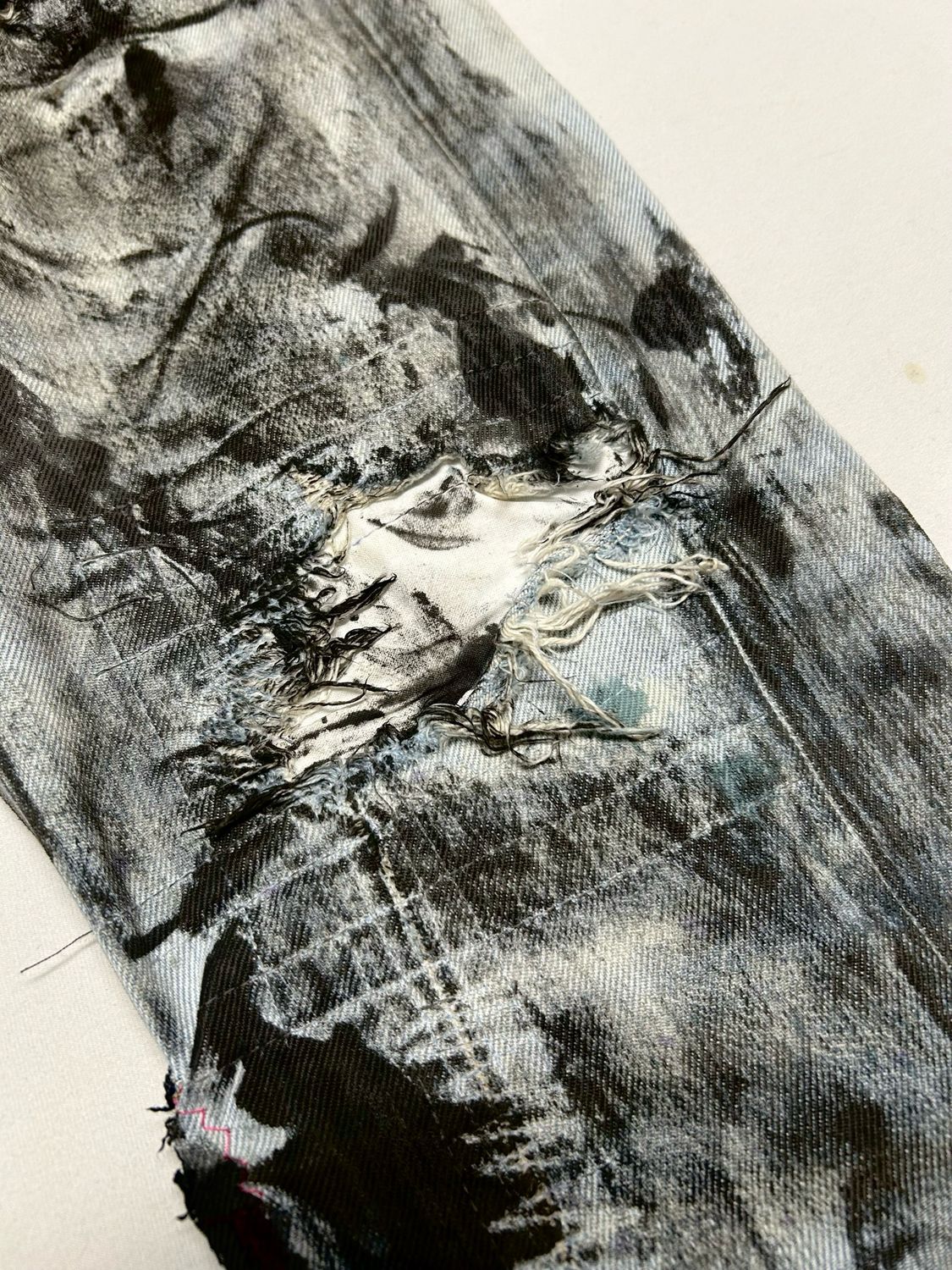 EVISU by Hidehiko Yamane 2012 No.3 Painted Flare Denim Reworked
