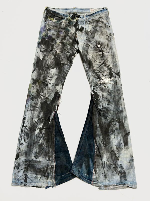 EVISU by Hidehiko Yamane 2012 No.3 Painted Flare Denim Reworked